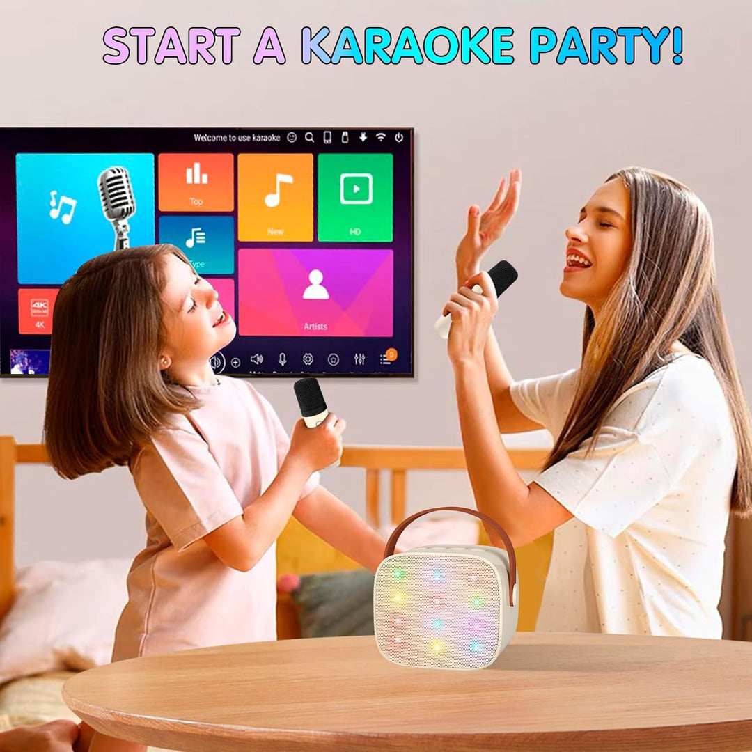 Lisslune | Portable Mini Karaoke Machine with Bluetooth Speaker & 2 Wireless Mics – Veylo