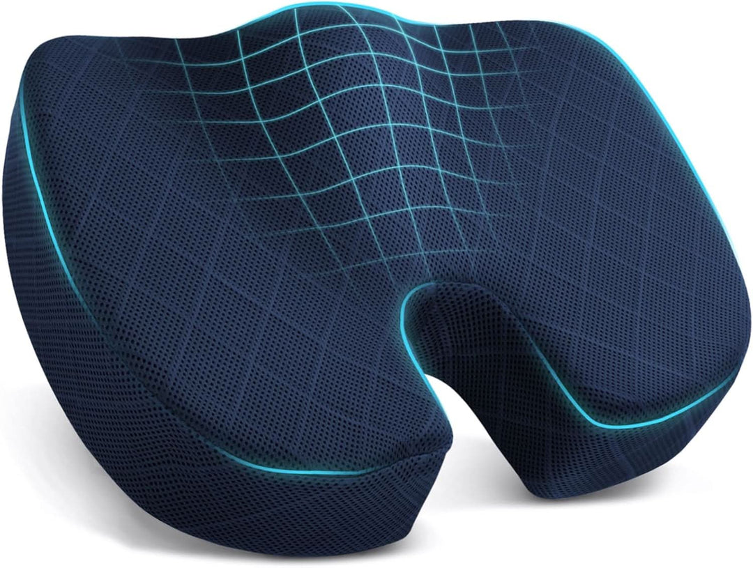 Lisslune | Memory Foam Seat Cushion for Office, Car, and Travel