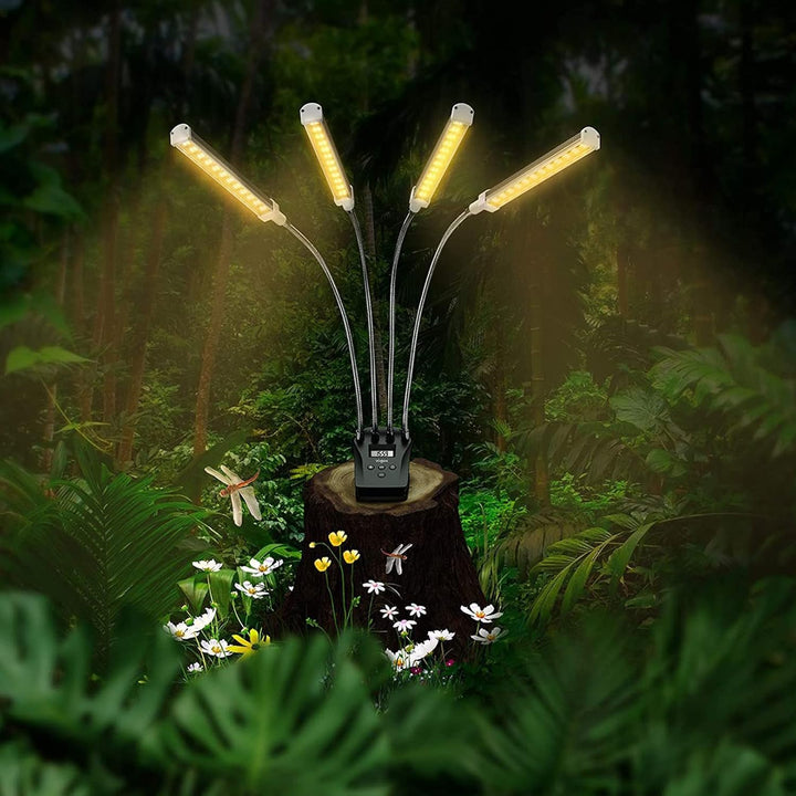 Lisslune | Plant growth light with 4 flexible arms and dimming function for indoor gardens