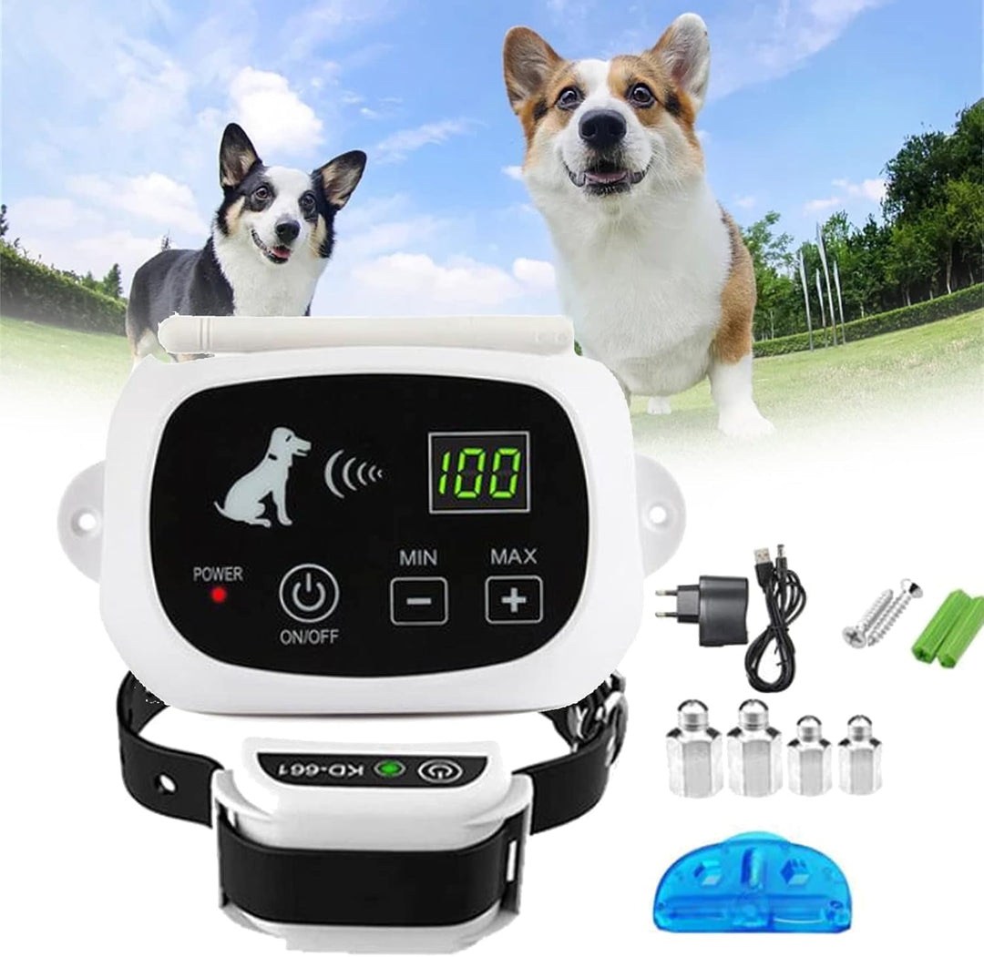 Lisslune | Wireless Dog Fence Collar System | Waterproof, Rechargeable & Ideal for Home Training and Outdoor Adventures