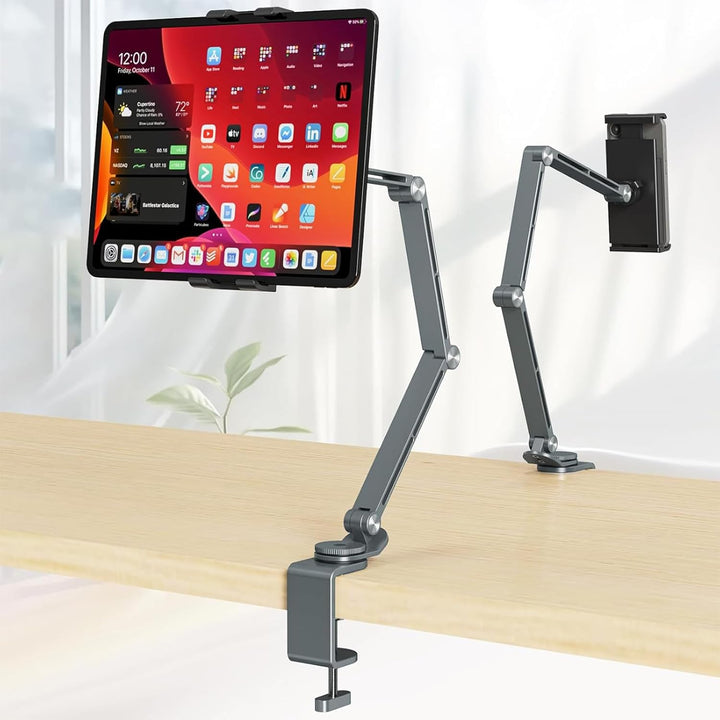 Lisslune | Adjustable Aluminum Tablet Desk Stand with 360° Rotation – Movaro
