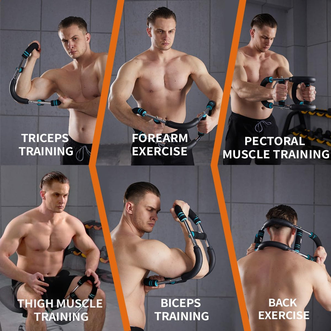 Lisslune | Twister Arm Exerciser – Adjustable Spring Workout Bar for Upper Body Strength Training