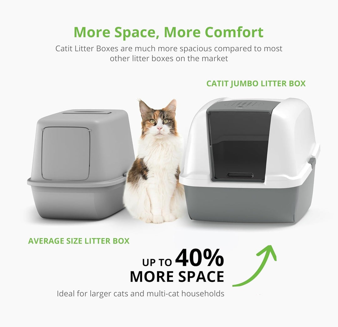 Lisslune | PetHome XL Cat Litter Box – Extra Large Covered Litter Tray with Odor Control