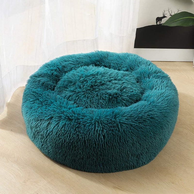 Lisslune | Beef Plush Calming Donut Dog Bed for Small to Large Dogs