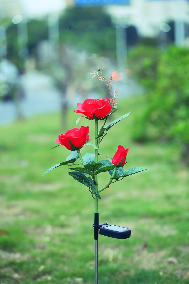 Lisslune | Solar-powered rose lights – garden stakes with solar panel for decorative lighting