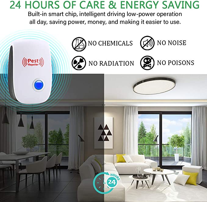 Lisslune | Ultrasonic Rat Repeller Device - Effective Pest Control for Rodents in 48 Hours - Safe for Home & Garden Use