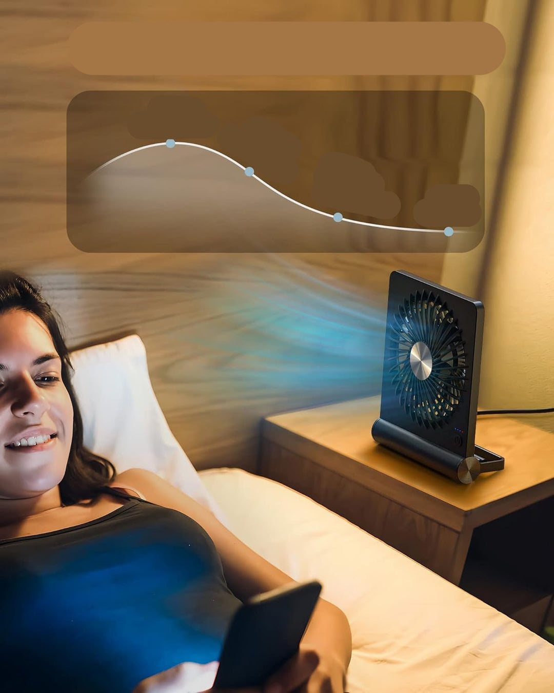 Lisslune | QuietBreeze - Ultra-quiet compact table fan
