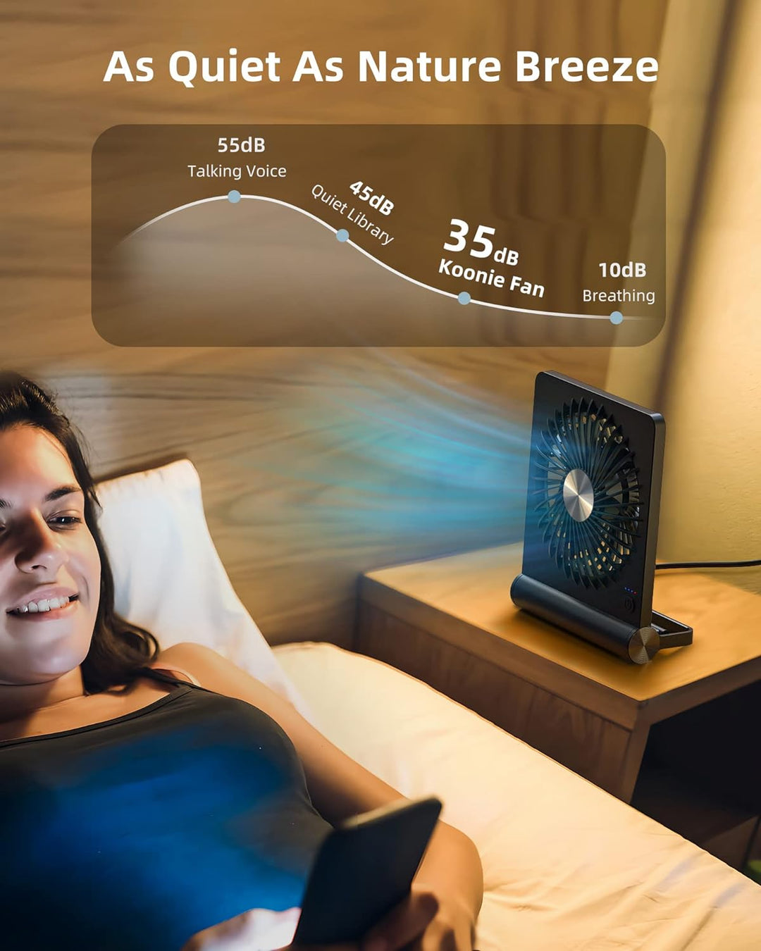 Lisslune | Stronger Wind Ultra Quiet Small Table Fan