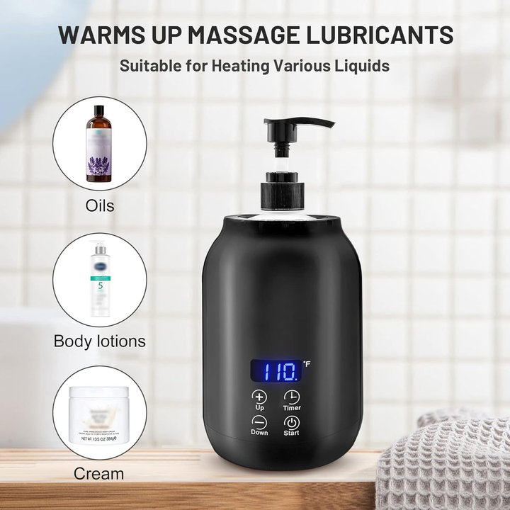 Lisslune | Professional Portable Electric Massage Oil Warmer – Fast Heating & Digital Control