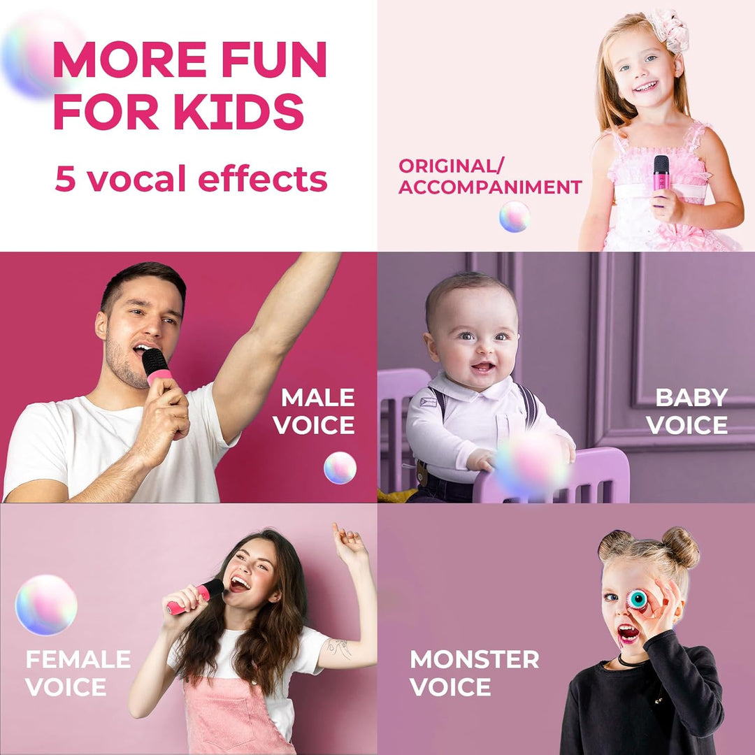 Lisslune | Portable Mini Karaoke Machine with Bluetooth Speaker & 2 Wireless Mics – Veylo