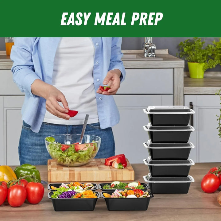 Lisslune | 50-piece Meal Prep Container Set with Lid – Ideal for Meal Preparation