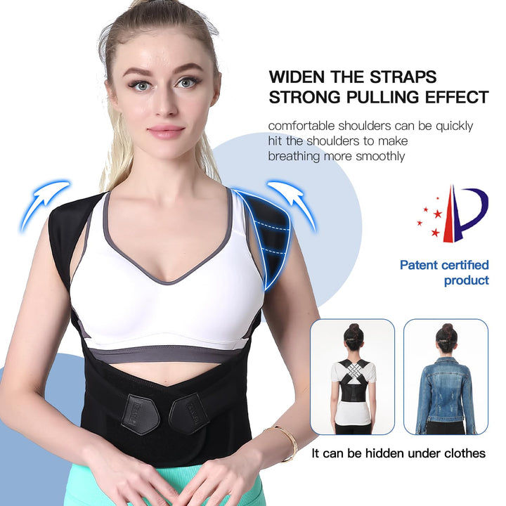 Lisslune | Back Posture Corrector | Adjustable, Breathable Design for Men & Women to Improve Posture and Reduce Back Pain