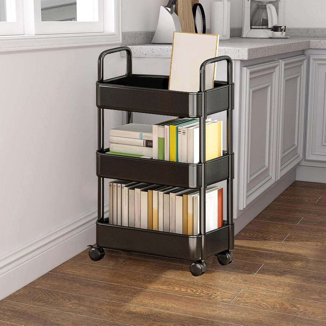 Lisslune | Rolling Utility Cart with Wheels & Handle – Veyora