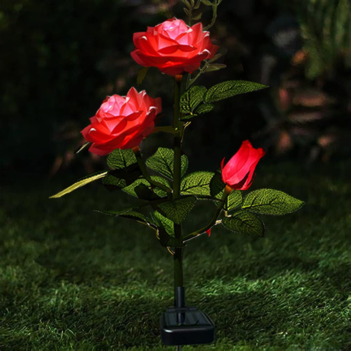 Lisslune | Solar-powered rose lights – garden stakes with solar panel for decorative lighting