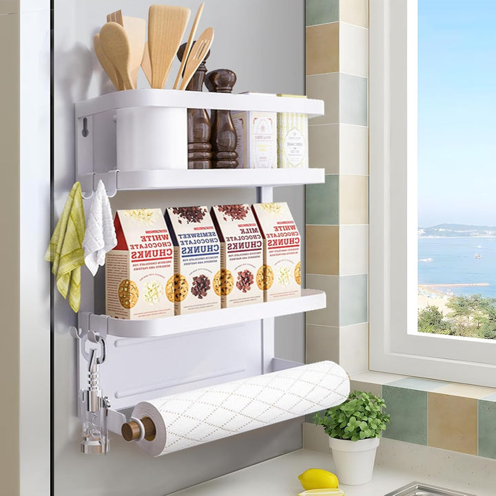 Lisslune | Magnetic Fridge Spice Rack with Paper Towel Holder – Oryden