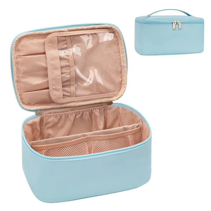 Lisslune | Practical Make-up Organizer for Traveling | With Compartments and Dividers