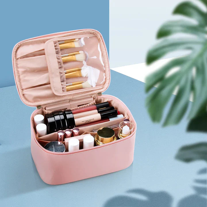 Lisslune | Practical Make-up Organizer for Traveling | With Compartments and Dividers