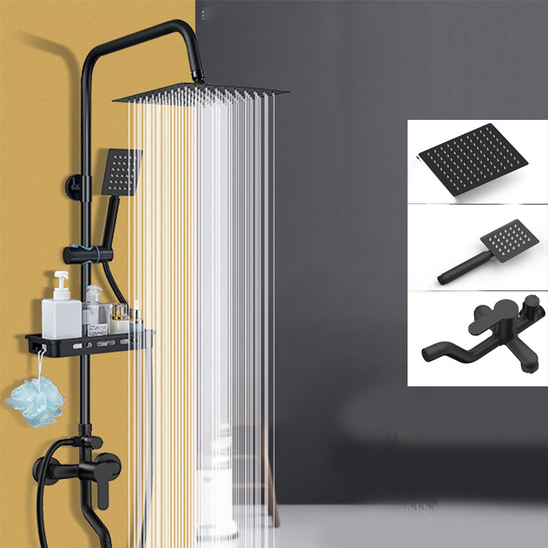 Lisslune | Shower System Wall Mount Adjustable Spray Pattern Shower Arm Shower Set with Shower Hose