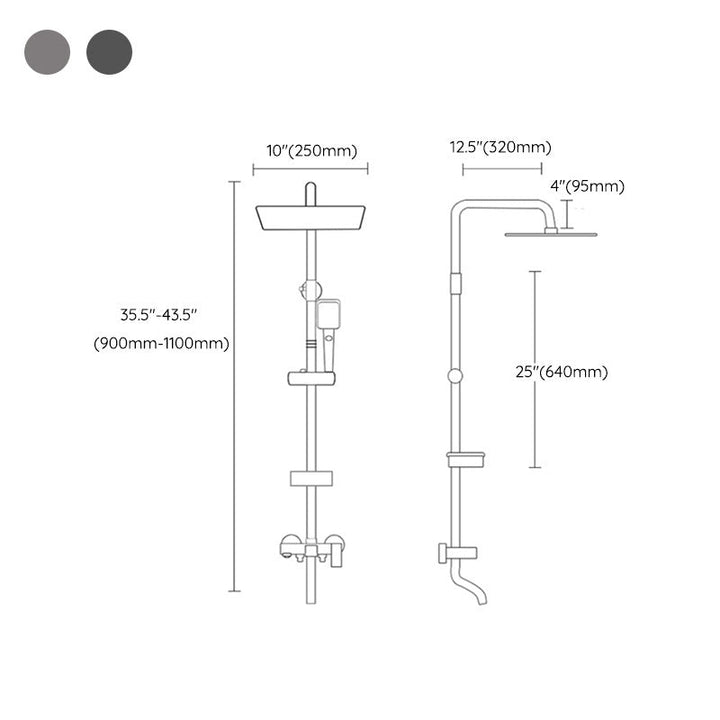Lisslune | Shower System Wall Mount Adjustable Spray Pattern Shower Arm Shower Set with Shower Hose