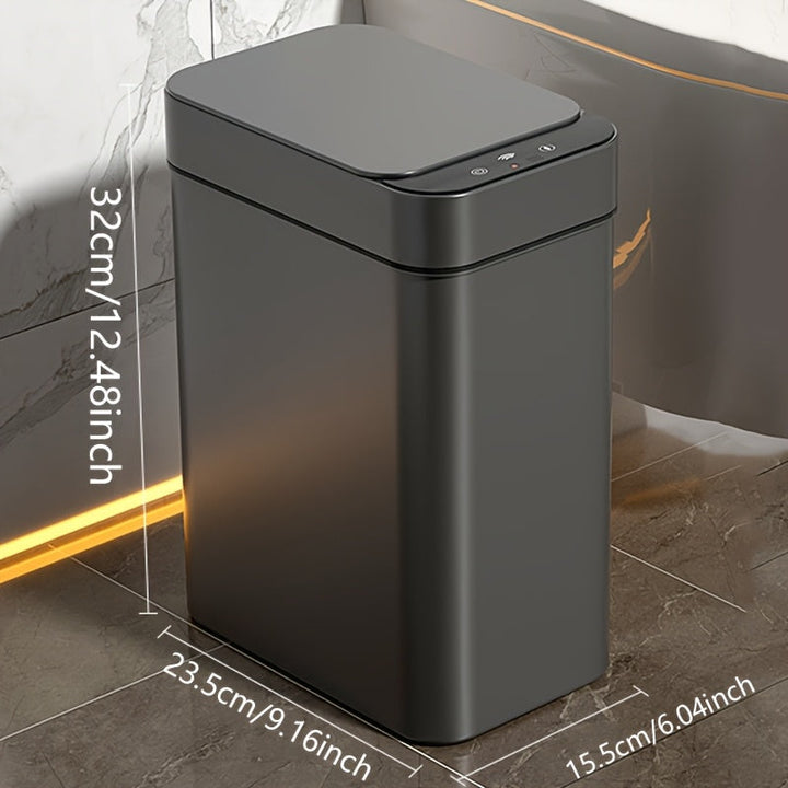 Lisslune | Set of 2 Smart Sensor Trash Cans – Touchless and Compact (Black)