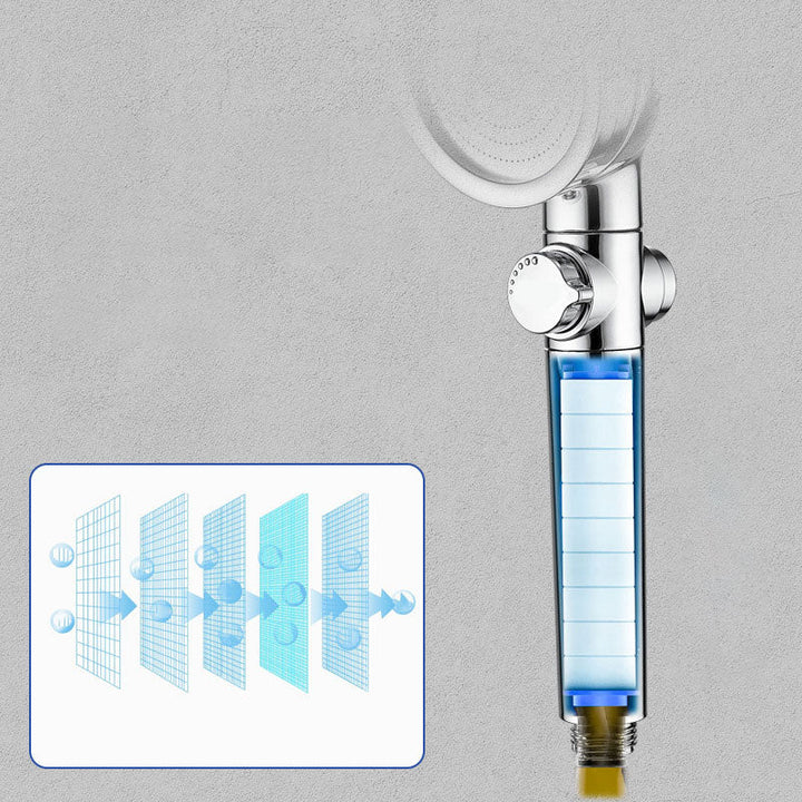 Lisslune | Super high pressure shower head 3 spray adjustable water flow round shower head