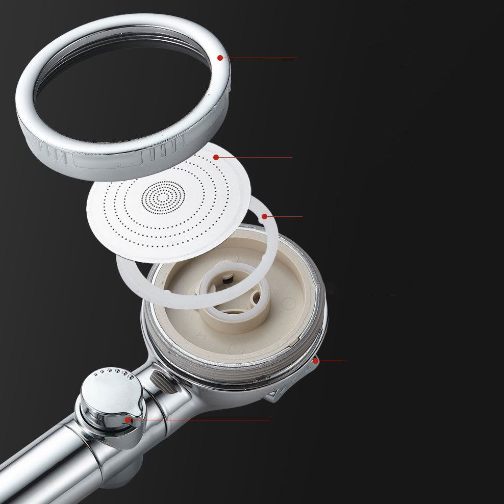 Lisslune | Super high pressure shower head 3 spray adjustable water flow round shower head