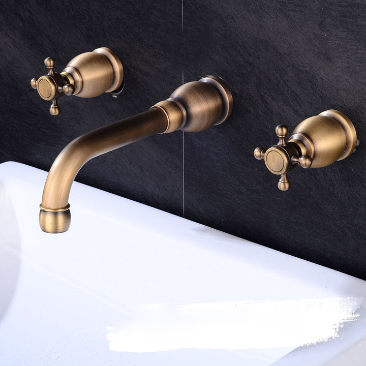 Lisslune | Widespread bathroom faucet 3 holes round sink faucet
