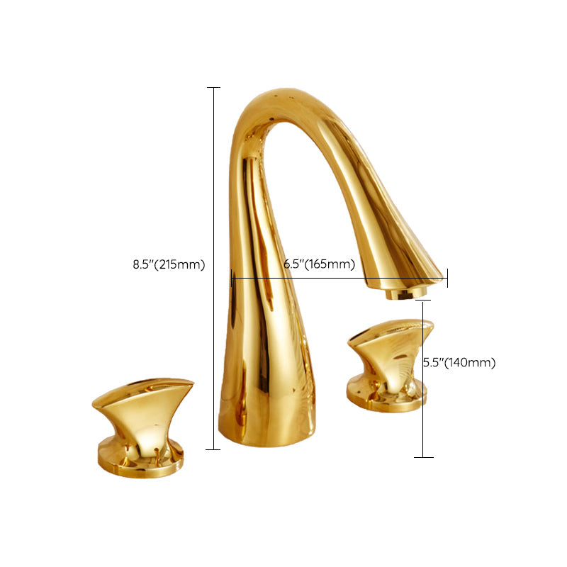 Lisslune | Widespread bathroom faucet 3 holes round sink faucet