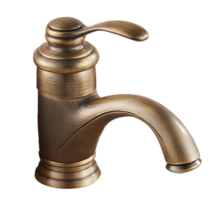 Lisslune | Glam Style Bathroom Sink Faucet Single Handle Low Arc Sink Faucet