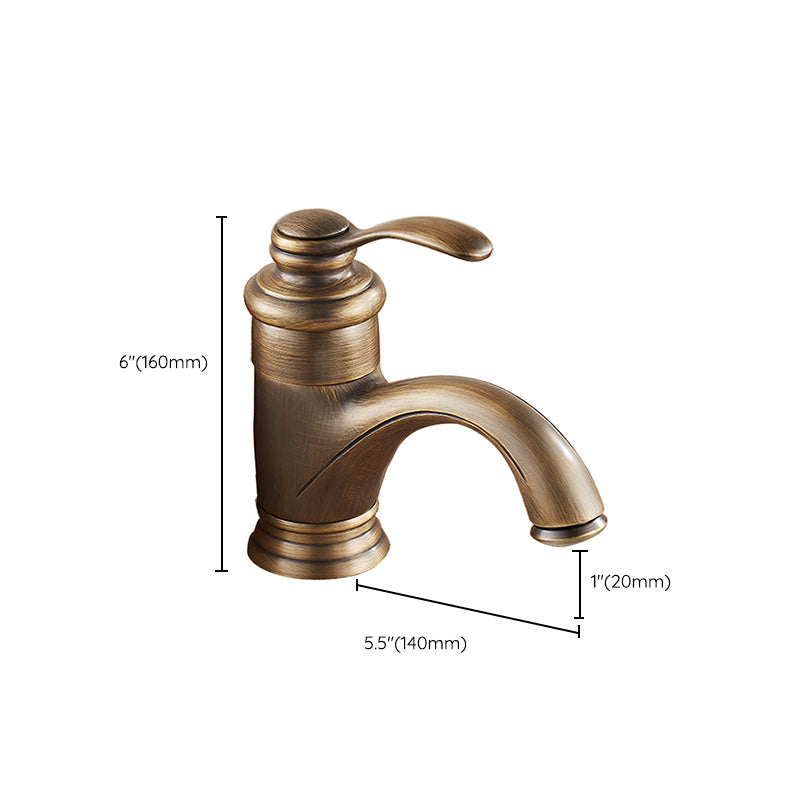 Lisslune | Glam Style Bathroom Sink Faucet Single Handle Low Arc Sink Faucet