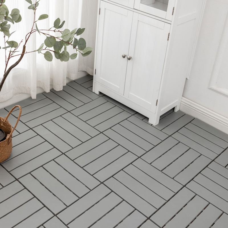 Lisslune | 30 cm X 30 cm 4-Slat Square Deck/Patio Floor Tiles Snap Fit Installation Floor Tiles