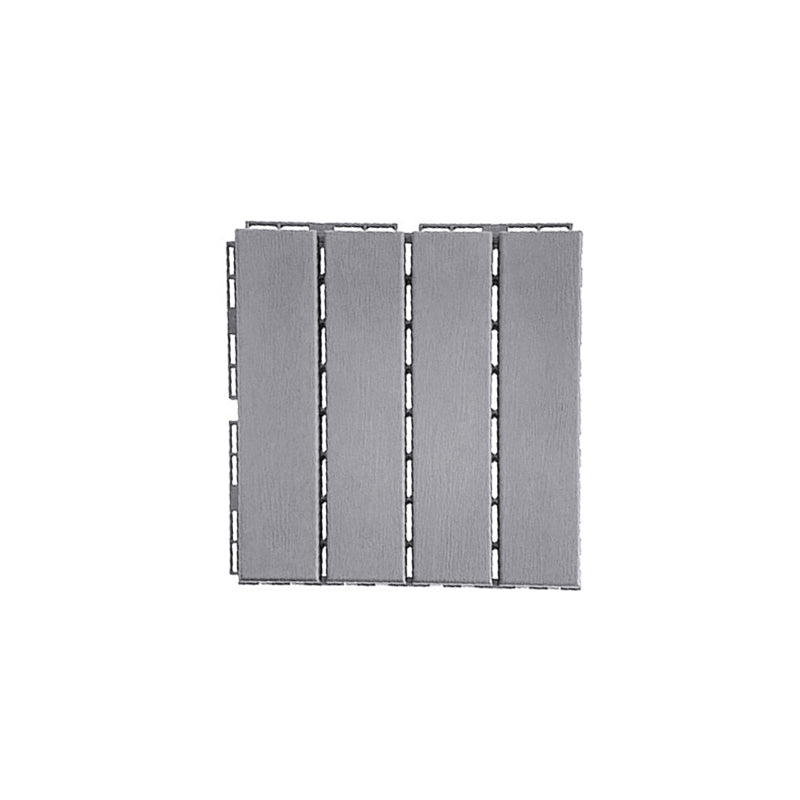 Lisslune | 30 cm X 30 cm 4-Slat Square Deck/Patio Floor Tiles Snap Fit Installation Floor Tiles