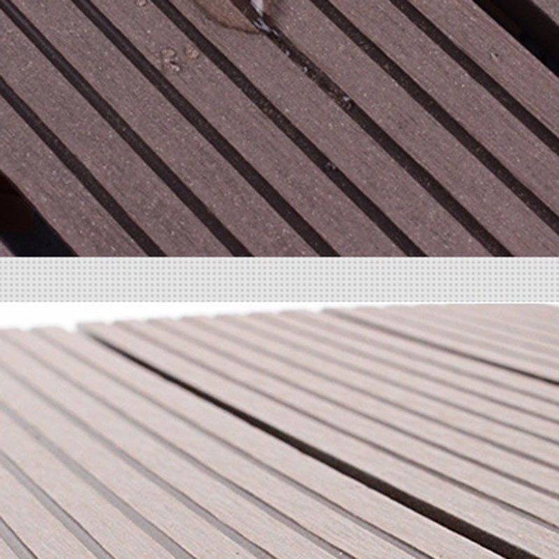 Lisslune | 12" X 12" 4-Slat Square Deck/Patio Floor Tiles Snap Installation Floor Plank Tiles
