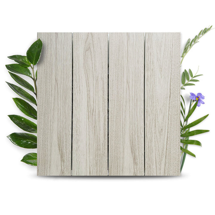Lisslune | Ground Patio Square Stripe Composite Waterproof Deck Board