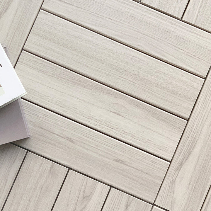 Lisslune | Ground Patio Square Stripe Composite Waterproof Deck Board