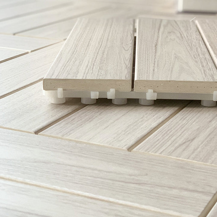 Lisslune | Ground Patio Square Stripe Composite Waterproof Deck Board