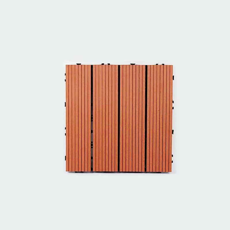Lisslune | Composite Plank Tiles Striped Pattern Square Deck Flooring Outdoor Patio