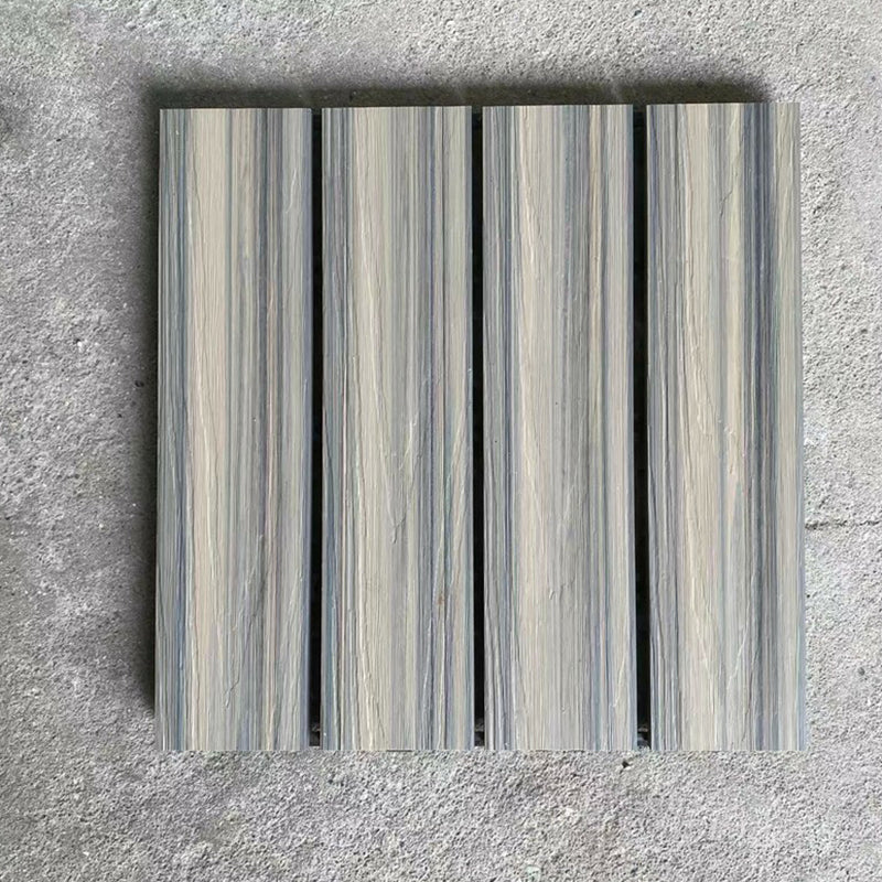 Lisslune | Composite Plank Tiles Striped Pattern Square Deck Flooring Outdoor Patio