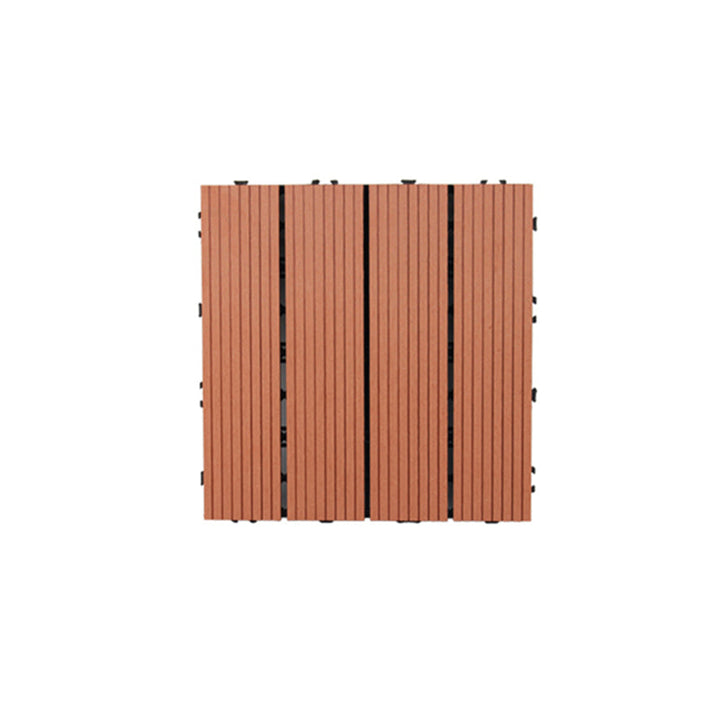 Lisslune | Square PVC Deck/Patio Floor Tiles Interlocking Installation Outdoor Patio Tiles