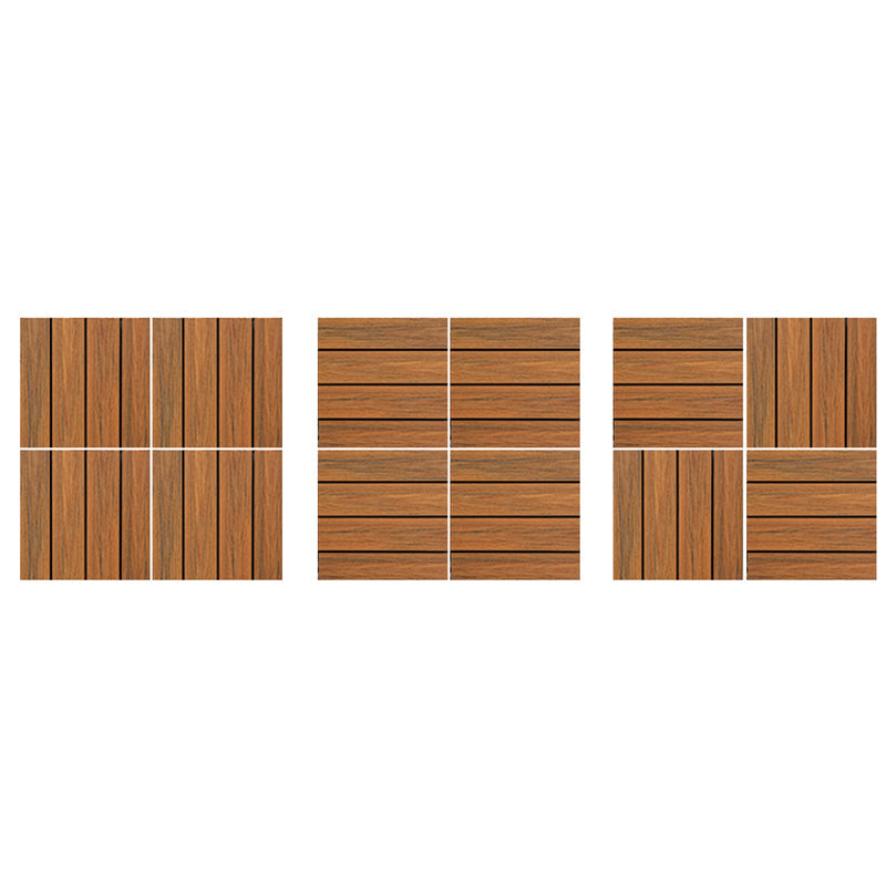 Lisslune | Square PVC Deck/Patio Floor Tiles Interlocking Installation Outdoor Patio Tiles