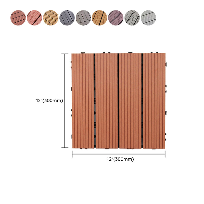 Lisslune | Square PVC Deck/Patio Floor Tiles Interlocking Installation Outdoor Patio Tiles