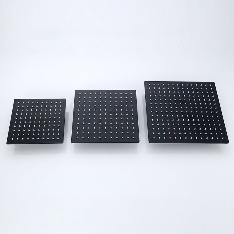 Lisslune | Black Square Fest Shower Head Modern Style Wall Mounted Shower Head