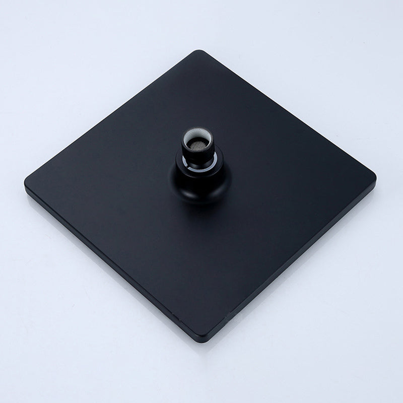 Lisslune | Black Square Fest Shower Head Modern Style Wall Mounted Shower Head