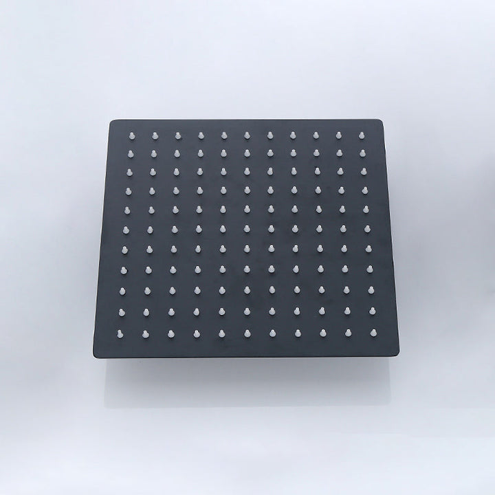 Lisslune | Black Square Fest Shower Head Modern Style Wall Mounted Shower Head