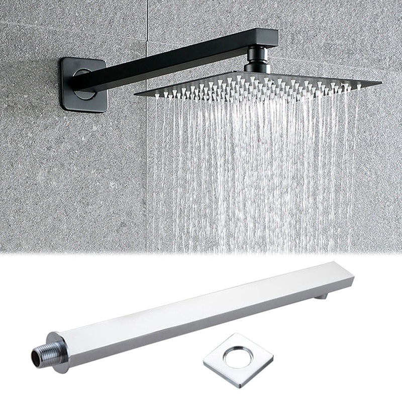 Lisslune | Black Square Fest Shower Head Modern Style Wall Mounted Shower Head