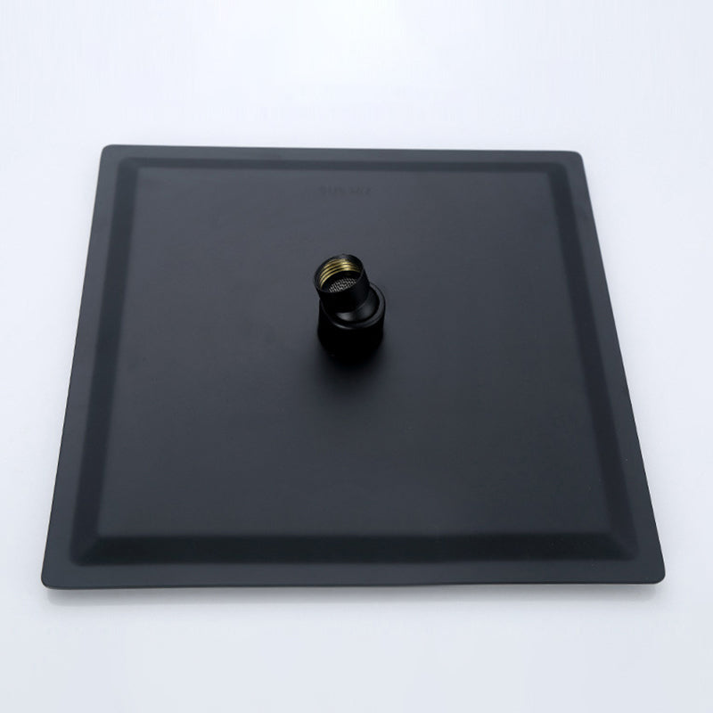 Lisslune | Black Square Fest Shower Head Modern Style Wall Mounted Shower Head