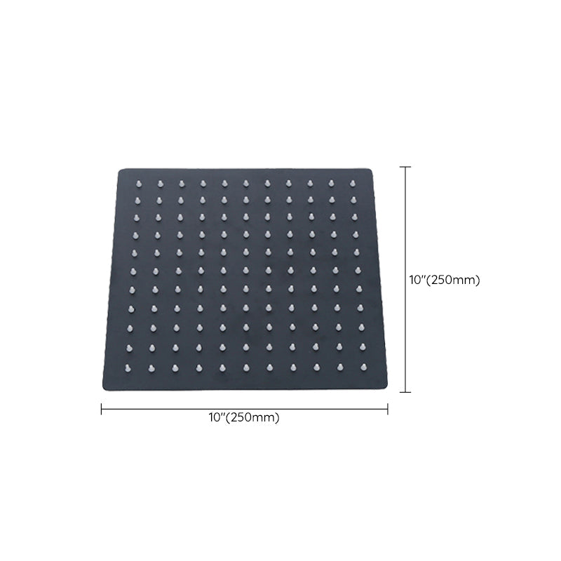 Lisslune | Black Square Fest Shower Head Modern Style Wall Mounted Shower Head