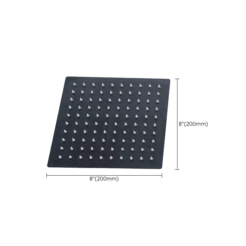Lisslune | Black Square Fest Shower Head Modern Style Wall Mounted Shower Head