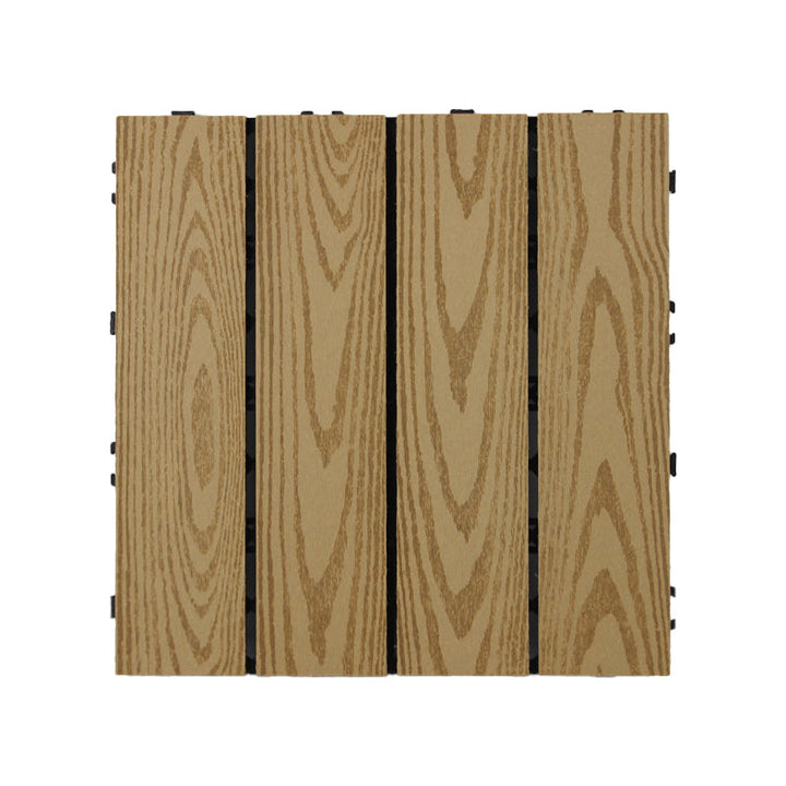 Lisslune | Deck Plank Loose Lay Manufactured Wood Panels Patio Tiles Outdoor Flooring