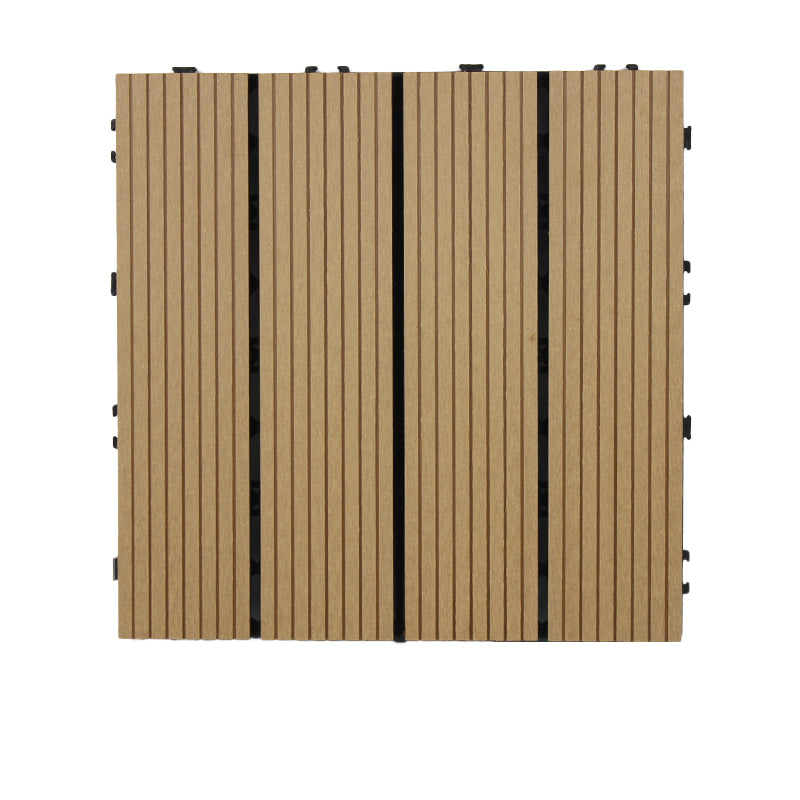Lisslune | Deck Plank Loose Lay Manufactured Wood Panels Patio Tiles Outdoor Flooring